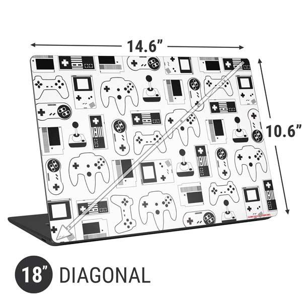 Retro Gaming Design Pattern Laptop Skins