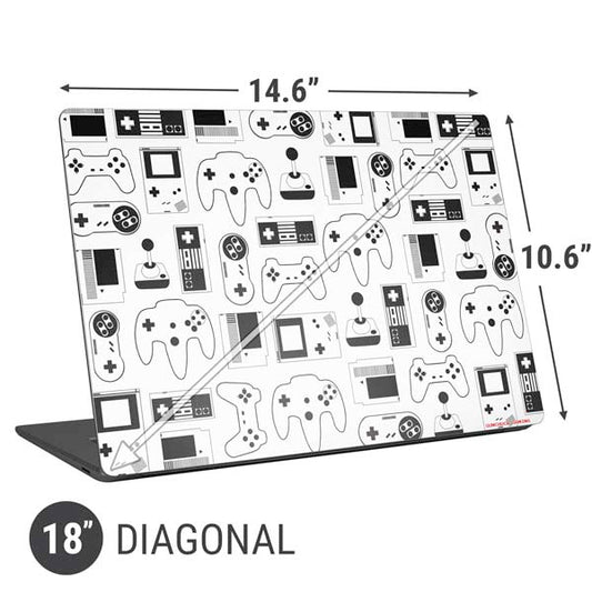 Retro Gaming Design Pattern Laptop Skins