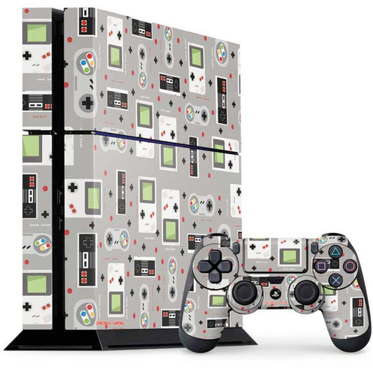 Retro Nintendo Gaming Pattern PlayStation PS4 Skins