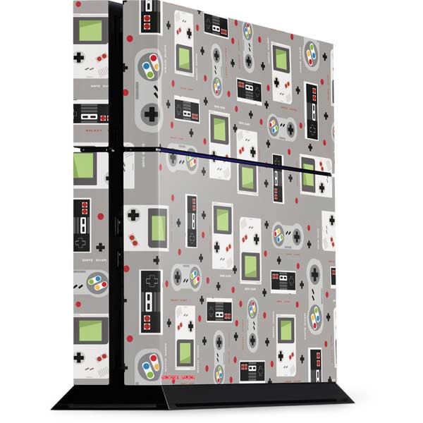Retro Nintendo Gaming Pattern PlayStation PS4 Skins