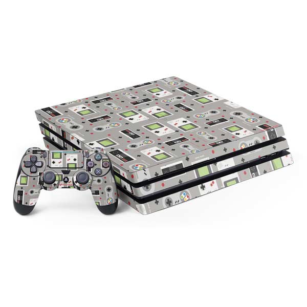 Retro Nintendo Gaming Pattern PlayStation PS4 Skins