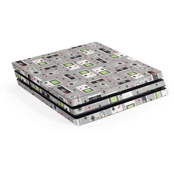 Retro Nintendo Gaming Pattern PlayStation PS4 Skins