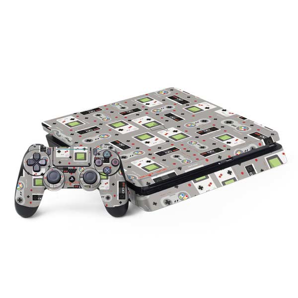 Retro Nintendo Gaming Pattern PlayStation PS4 Skins