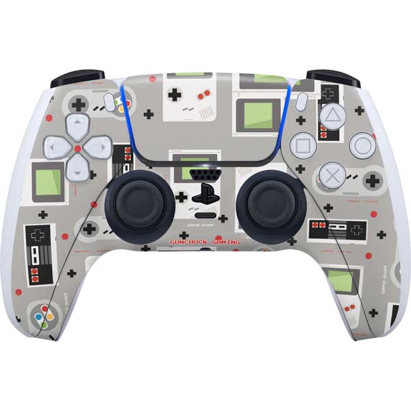 Retro Nintendo Gaming Pattern PlayStation PS5 Skins