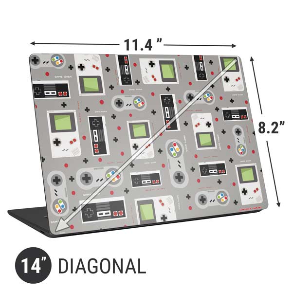 Retro Nintendo Gaming Pattern Laptop Skins