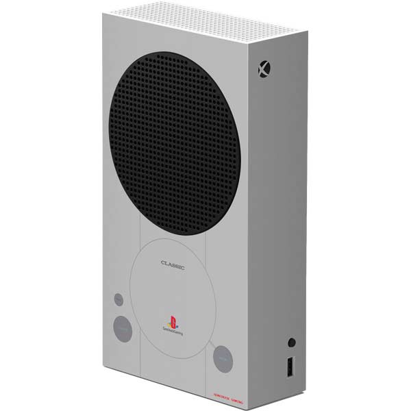 Retro Playstation Console Design Xbox Series S Skins