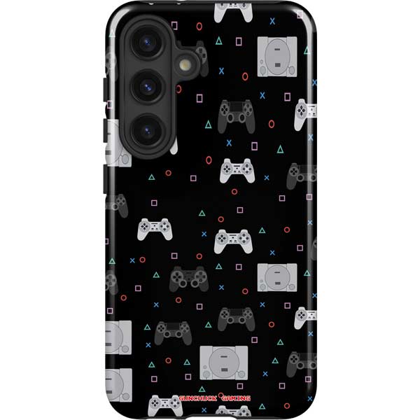 Retro Playstation Gaming Pattern Galaxy Cases