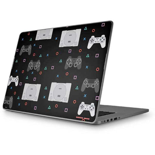 Retro Playstation Gaming Pattern MacBook Skins