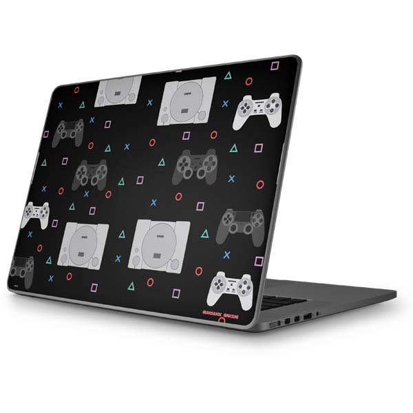 Retro Playstation Gaming Pattern MacBook Skins