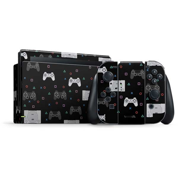 Retro Playstation Gaming Pattern Nintendo Skins