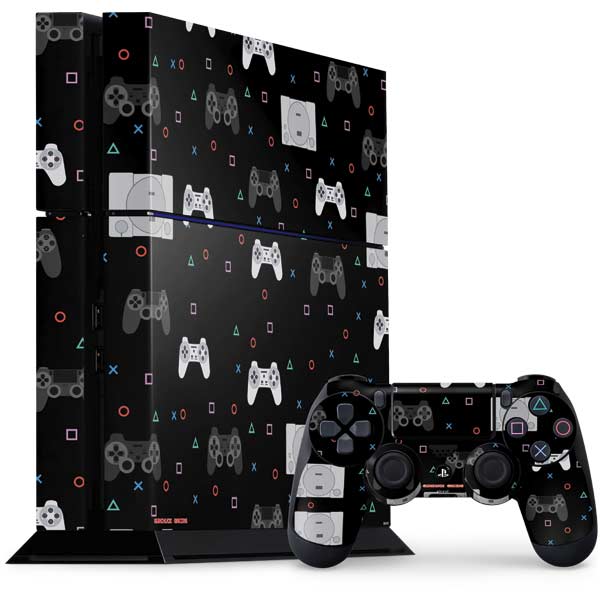 Retro Playstation Gaming Pattern PlayStation PS4 Skins
