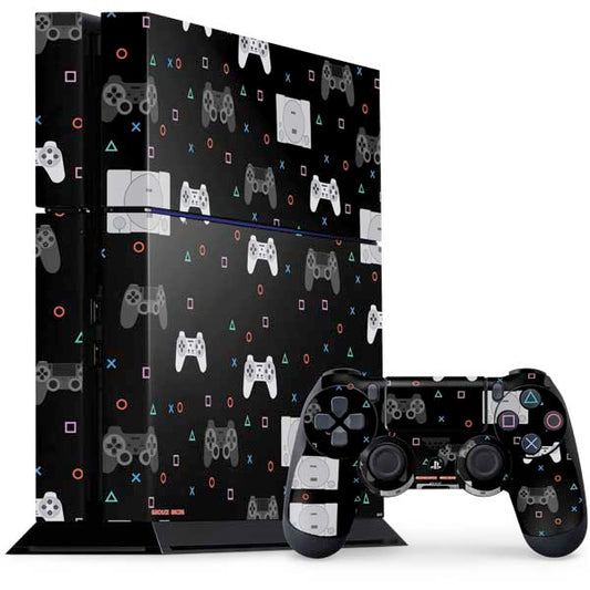 Retro Playstation Gaming Pattern PlayStation PS4 Skins