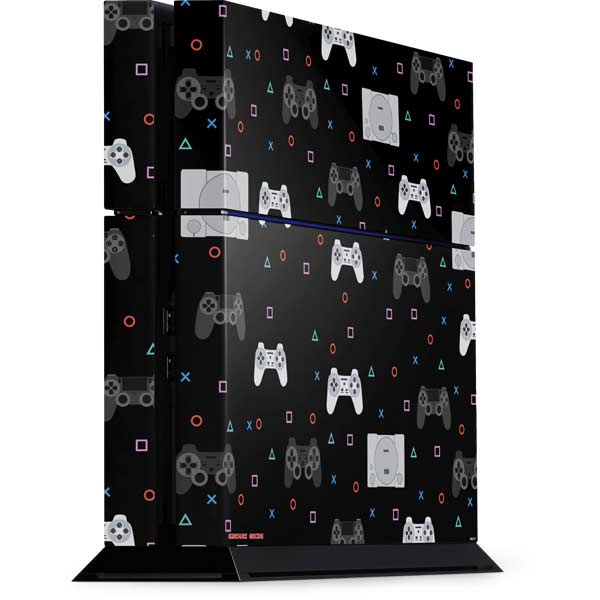 Retro Playstation Gaming Pattern PlayStation PS4 Skins