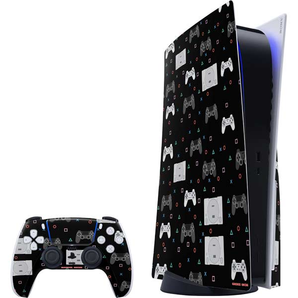 Retro Playstation Gaming Pattern PlayStation PS5 Skins