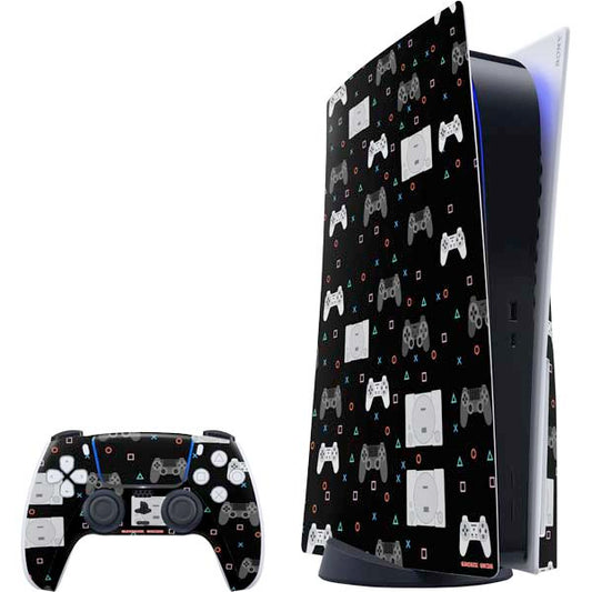 Retro Playstation Gaming Pattern PlayStation PS5 Skins
