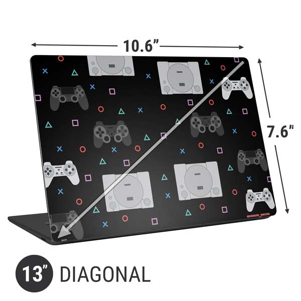 Retro Playstation Gaming Pattern Laptop Skins