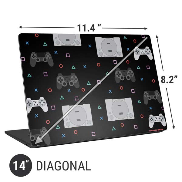 Retro Playstation Gaming Pattern Laptop Skins