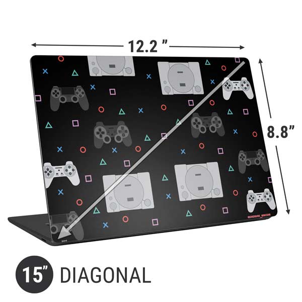Retro Playstation Gaming Pattern Laptop Skins