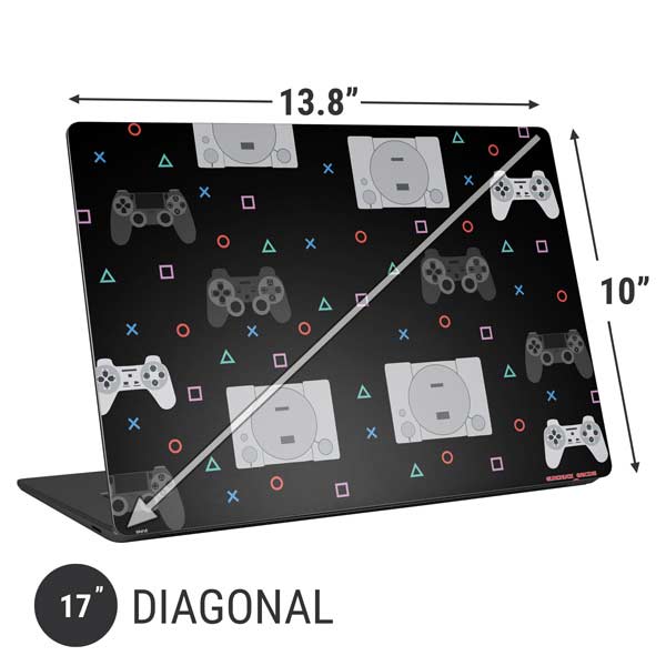 Retro Playstation Gaming Pattern Laptop Skins