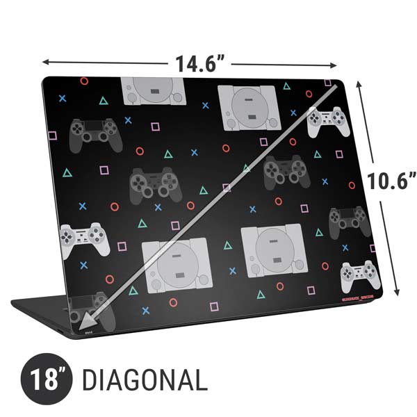 Retro Playstation Gaming Pattern Laptop Skins