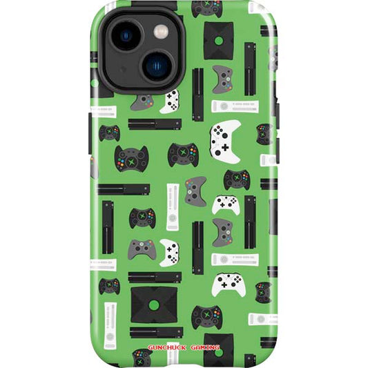 Retro Xbox Gaming Pattern iPhone Cases