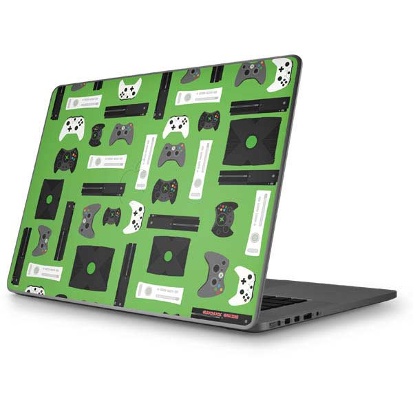 Retro Xbox Gaming Pattern MacBook Skins