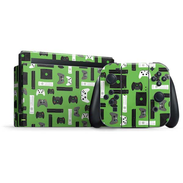 Retro Xbox Gaming Pattern Nintendo Skins