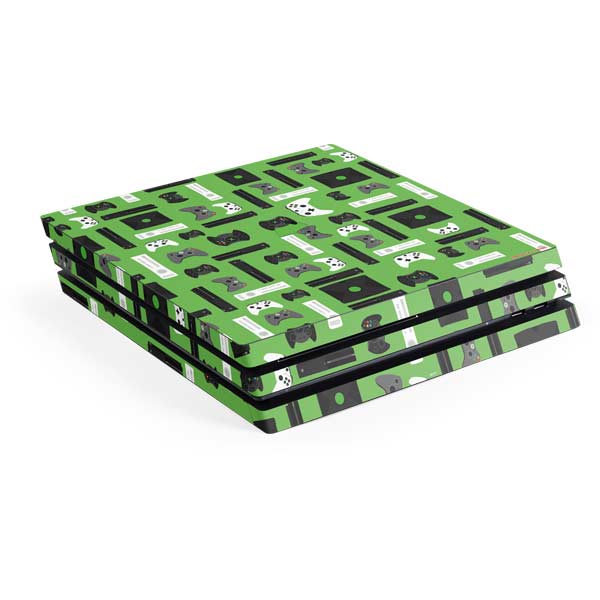 Retro Xbox Gaming Pattern PlayStation PS4 Skins