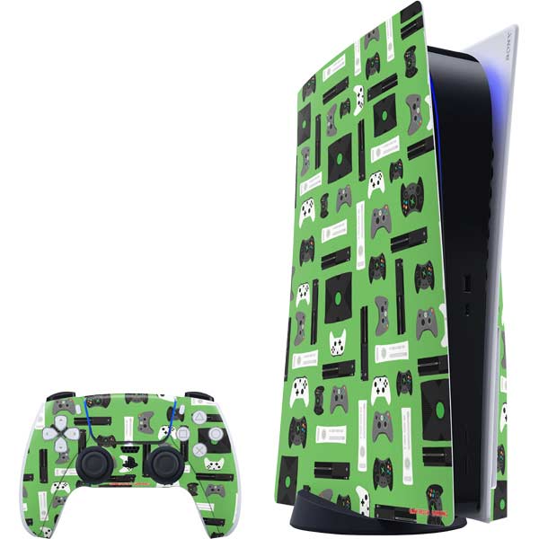 Retro Xbox Gaming Pattern PlayStation PS5 Skins