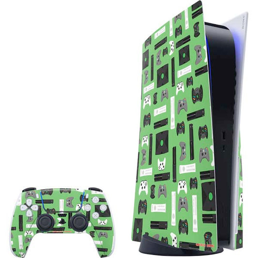Retro Xbox Gaming Pattern PlayStation PS5 Skins