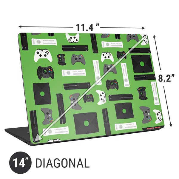 Retro Xbox Gaming Pattern Laptop Skins