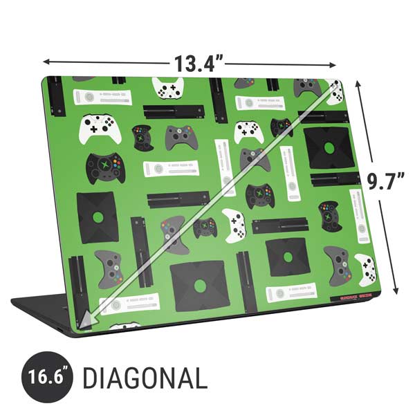 Retro Xbox Gaming Pattern Laptop Skins