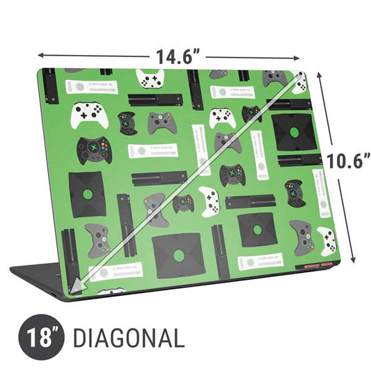 Retro Xbox Gaming Pattern Laptop Skins