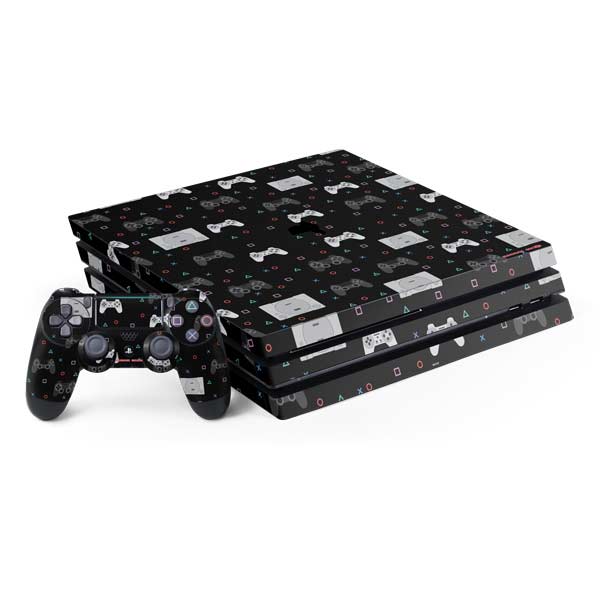 Retro Playstation Gaming Pattern PlayStation PS4 Skins