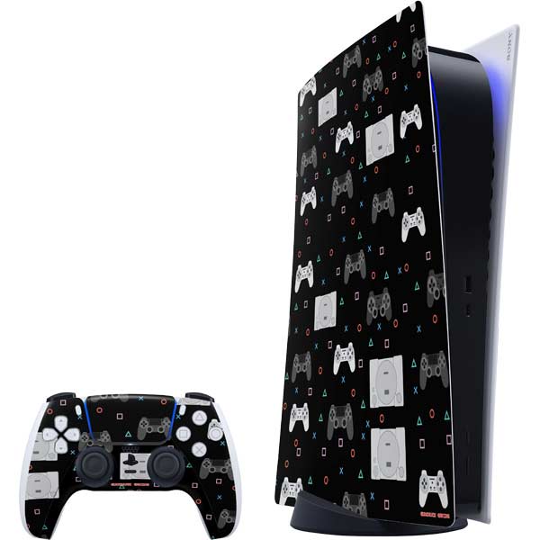 Retro Playstation Gaming Pattern PlayStation PS5 Skins
