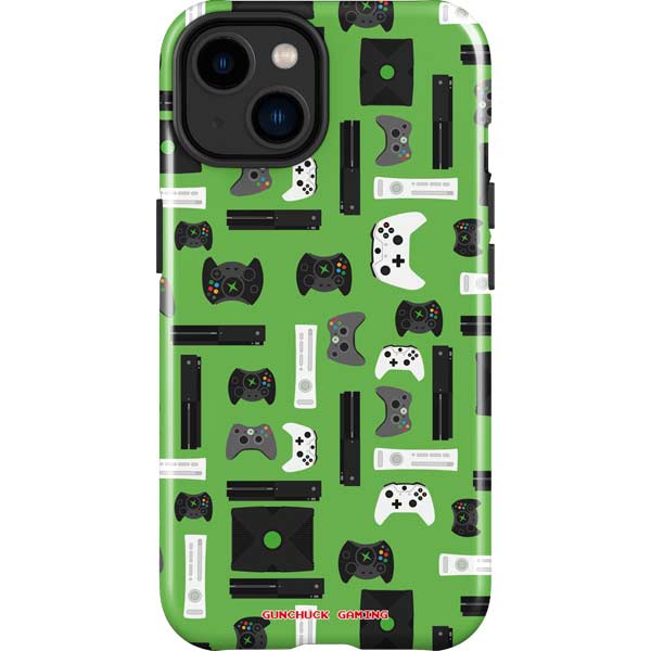 Retro Xbox Gaming Pattern iPhone Cases
