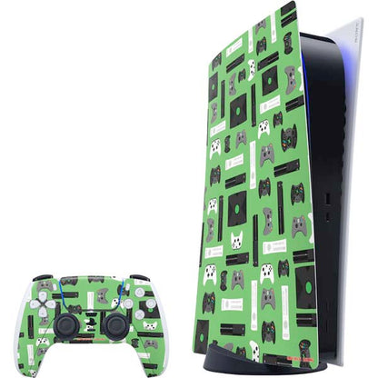 Retro Xbox Gaming Pattern PlayStation PS5 Skins